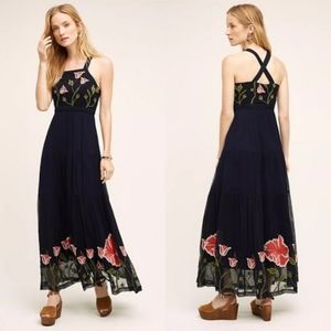 Anthropologie 'Floreat' Embroidered Maxi Dress (XS)
